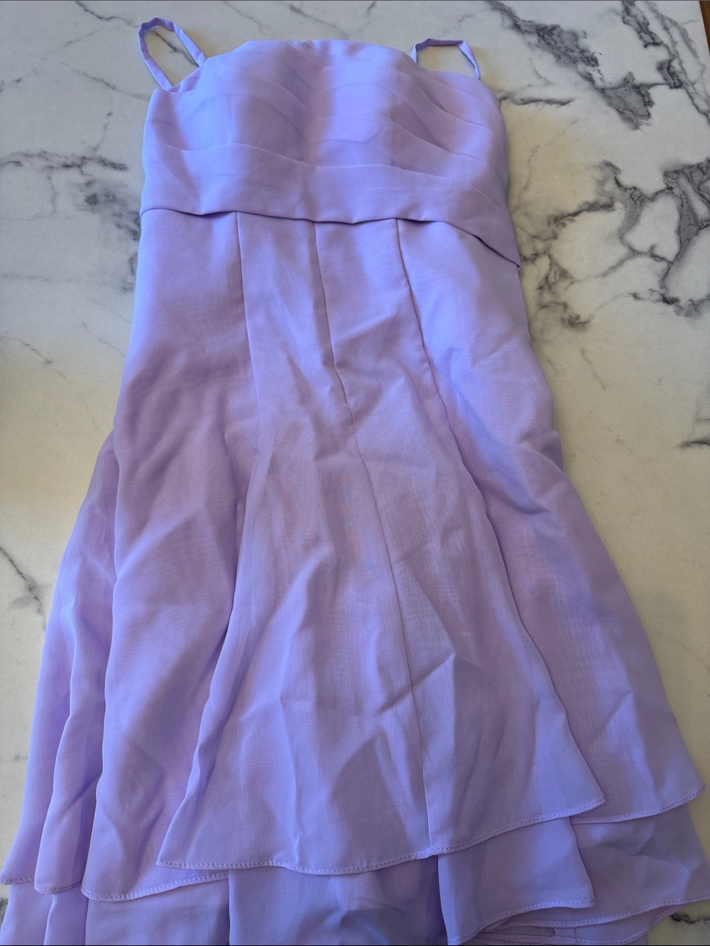 Amazon Lilac Layered Chiffon Strappy Formal Dress for Girls fits size 14-16